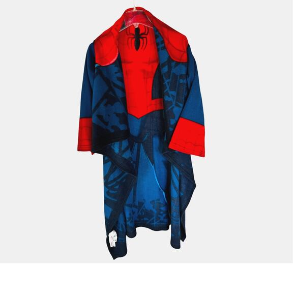 Spider-Man Fleece Open Robe, Blue & Red, OS, OSFM, Big Kids, Tween, Small Adult - Picture 2 of 4